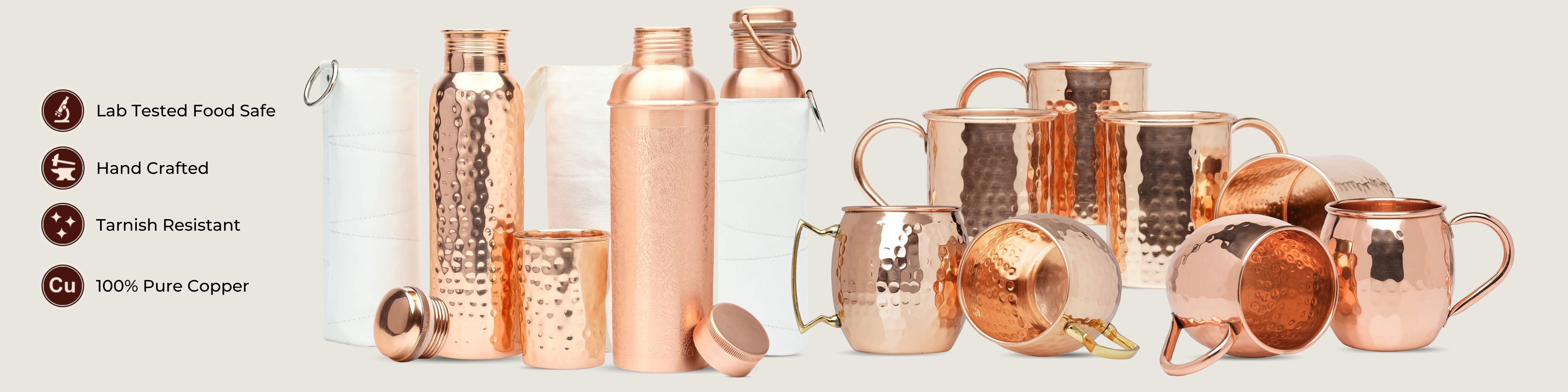 Wholesale Copper Mugs and Copper Bottles | Perfect for wedding gift | Corporate Gift Ideas | Bulk Purchase